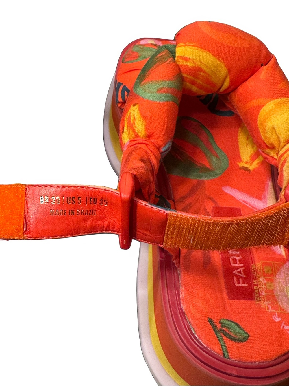 FARM Rio Fruit Scarf Platform Sandals Size 5 - Picture 5 of 9